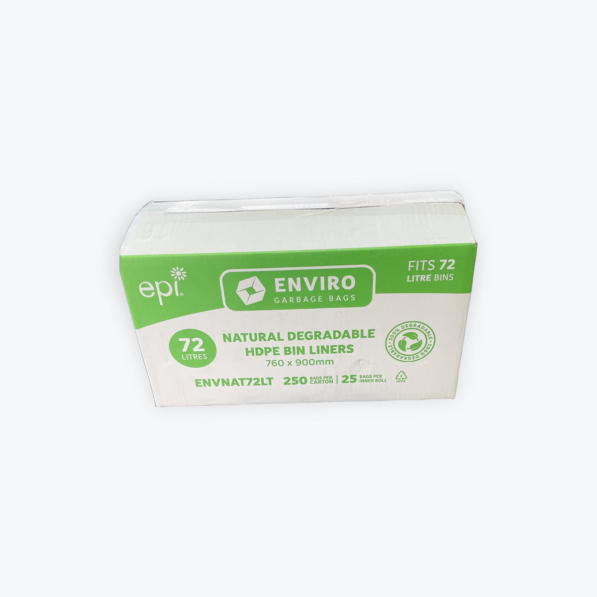 Austar EPI Degradable Clear Bag HDPE EHD 72 Litre Roll 50  Carton 250