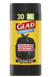 Glad Garbage Bag Wavetop Tie XL | 30 pack