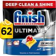 Finish Ultimate Dishwashing Tablets Lemon Sparkle – 62 Pack