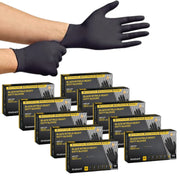 Pro Safe Eclipse Black Nitrile Gloves Powder Free Small/Medium/Large/XL Pack  100 Carton 1000