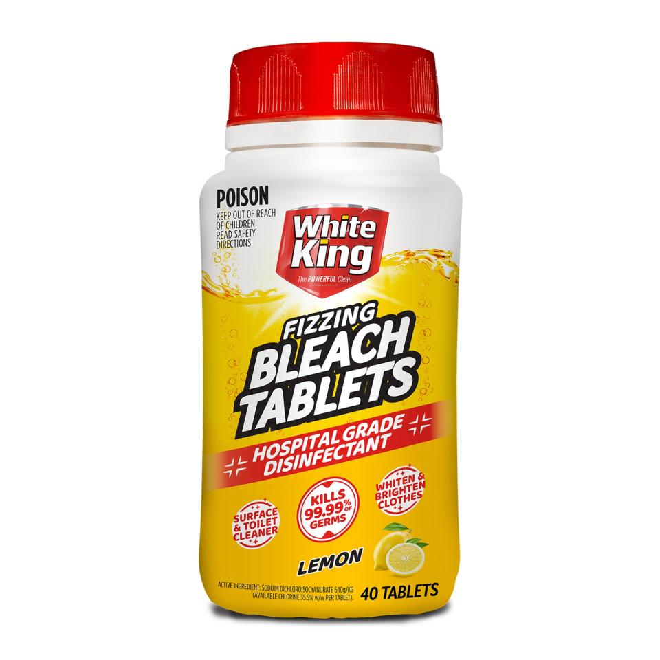 White King Bleach Tablets Lemon | 40 pack