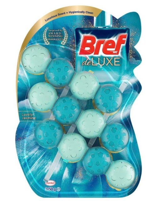 Bref Deluxe Toilet Cleaner Rim Block Lovely Jasmine 3x50g | 3 pack