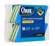 Chux Non-Scratch Scourer + Foam Sponge | 6 pack