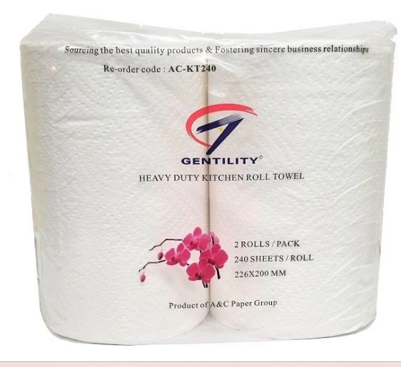 Gentility Kitchen Towel 240 Sheets 2 Rolls