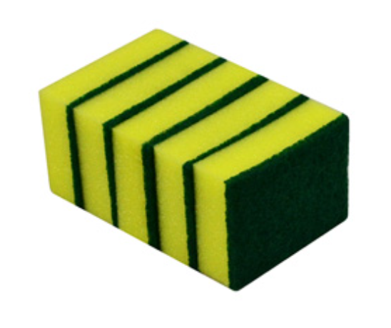 ITALPLAST GENERAL PURPOSE SCOURER SPONGE 5 PACK – 100MM X 75MM