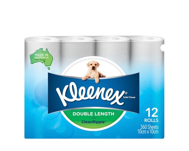 Kleenex Complete Clean Double Length Toilet Paper | 12 pack