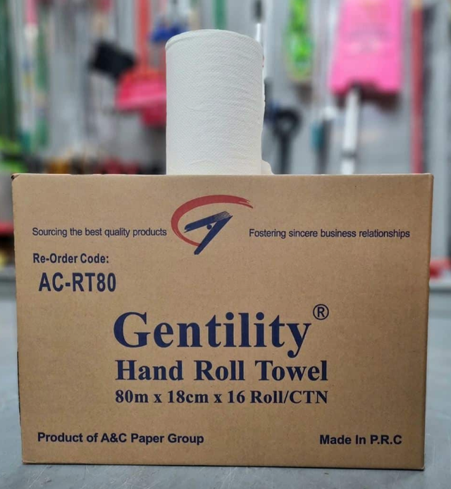 AC-RT80 Roll Towel 80mX18cm 1ply 16rolls/box premium
