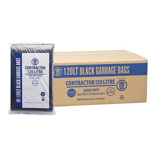 Contractor 120Lt Black Bin Liners