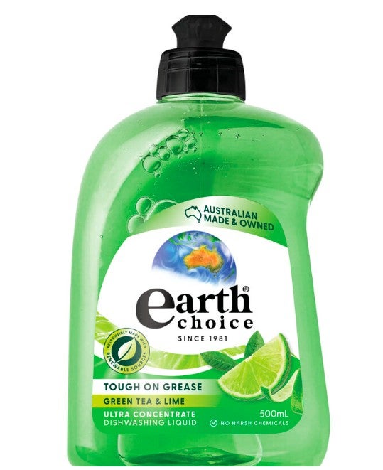 Earth Choice Green Tea & Lime Dishwashing Liquid Concentrate | 500mL