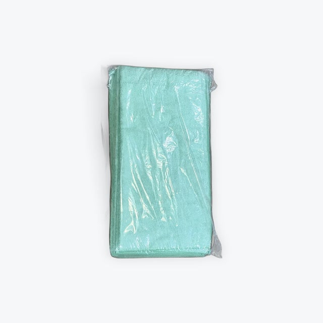 Bags of Microfibre Cleaning Cloth - 10PK Green