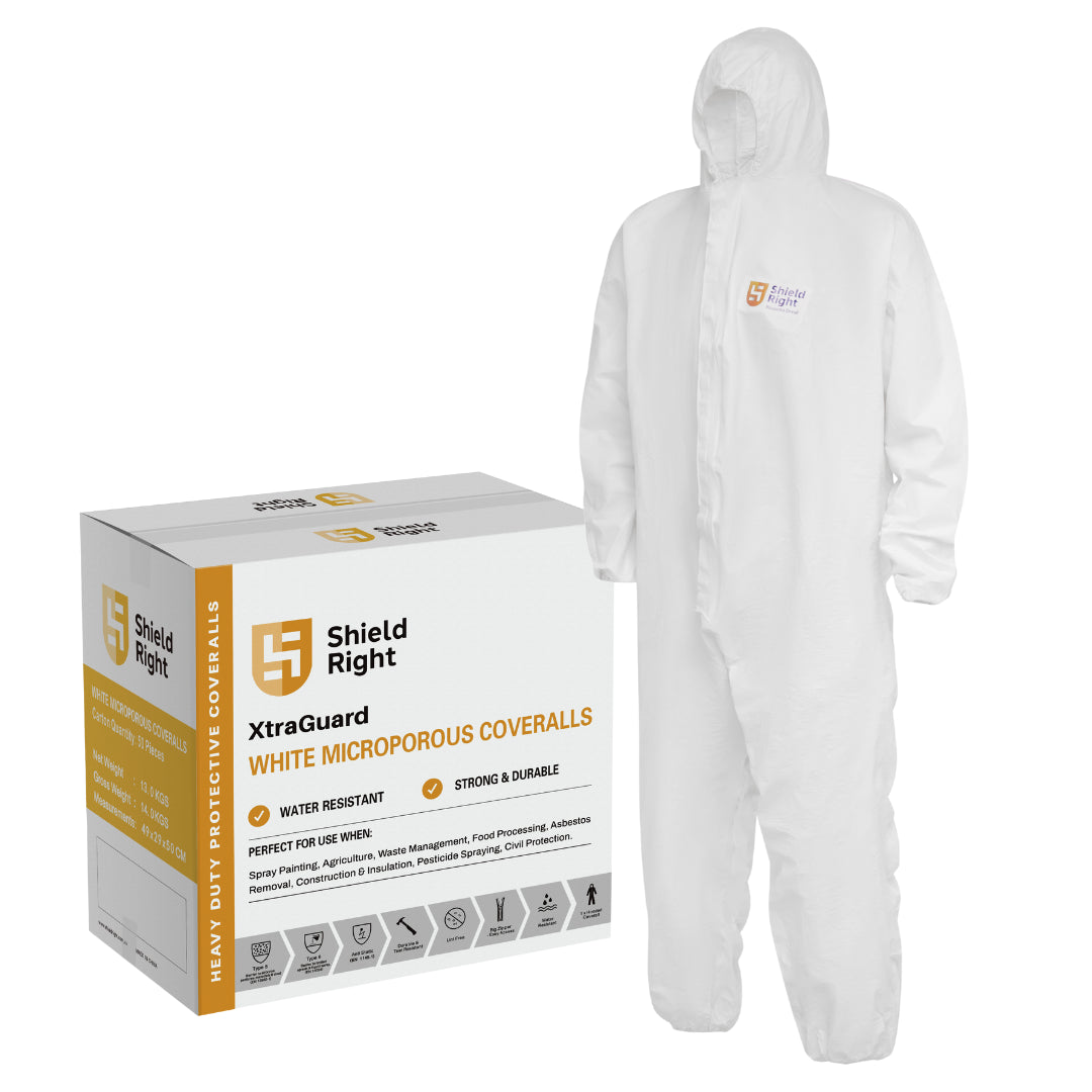 Shield Right Advanced Micro-Porous Disposable Coveralls Type 5-6