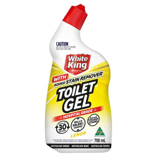 White King Toilet Gel With Added Stain Remover Lemon 700ml